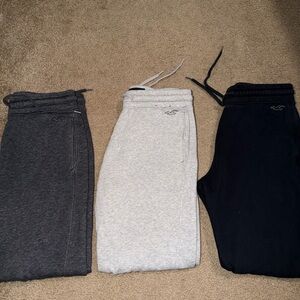 Men’s Jogger Pants Set - Gray, White, and Black